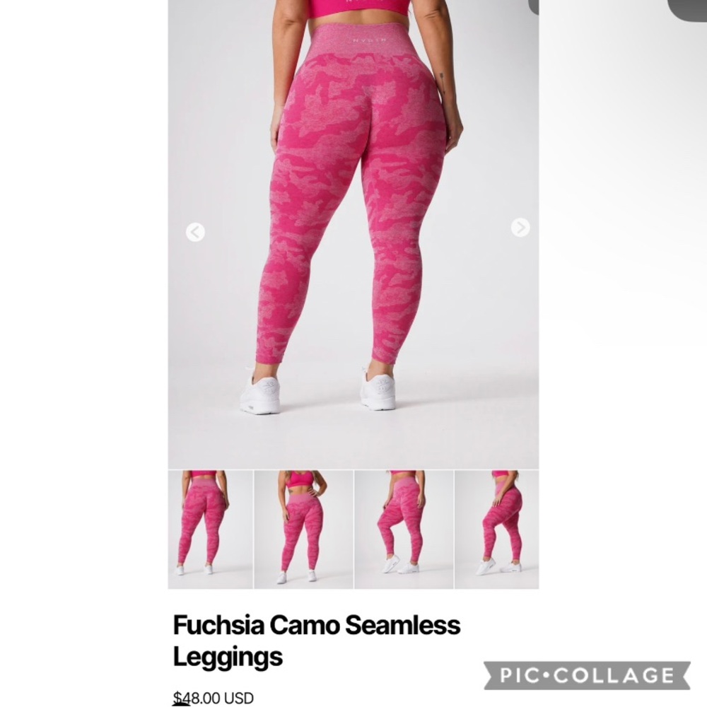 Fuchsia Camo Seamless Leggings